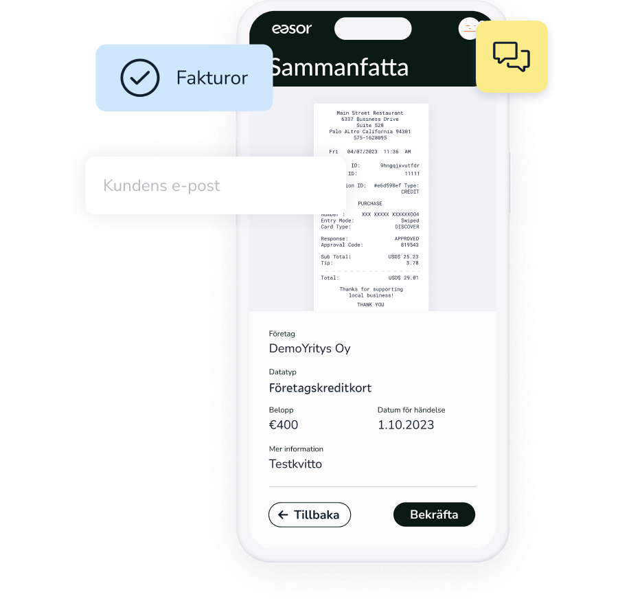 Talenom Enkel programvara för fakturering Easor App